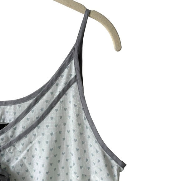 Eve Gravel Jude Silk Blend Heart Pattern Spaghetti Strap Mini Dress Tunic Size L - Picture 5 of 11